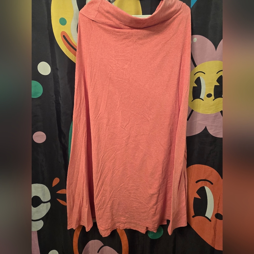 Women's Heathered Red Pink Lularoe Skirt Leggings Material A Line Full Length L